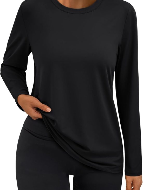 Men's long sleeve sun protection dry-fit shirt UPF 50+ lightweight workout athletic T-shirt rash guard