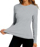Women's UPF 50+ UV long sleeve sun protection lightweight shirt thumb holes quick-dry hiking running workout top