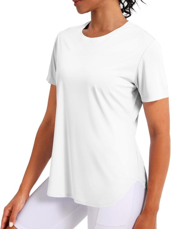 Women's sun protection long sleeve quarter-zip pullover quick-dry workout hiking running athletic shirt