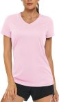 Women's sun shirt moisture-wicking workout top quick-dry long sleeve swim running athletic UPF 80+ UV tee