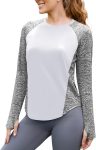 Women's quarter-zip long sleeve workout pullover athletic running yoga hiking quick-dry UPF 50+ sun shirt