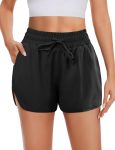 High waist running shorts women with pockets 2.5 inch athletic workout gym yoga dolphin spandex shorts