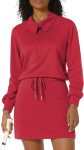 Women 2-piece skirt set athletic tennis skort tracksuit half zip long sleeve sweatshirt outfit