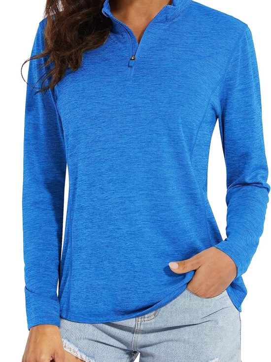 Men's long sleeve sun protection UV athletic shirt hiking running workout rash guard top